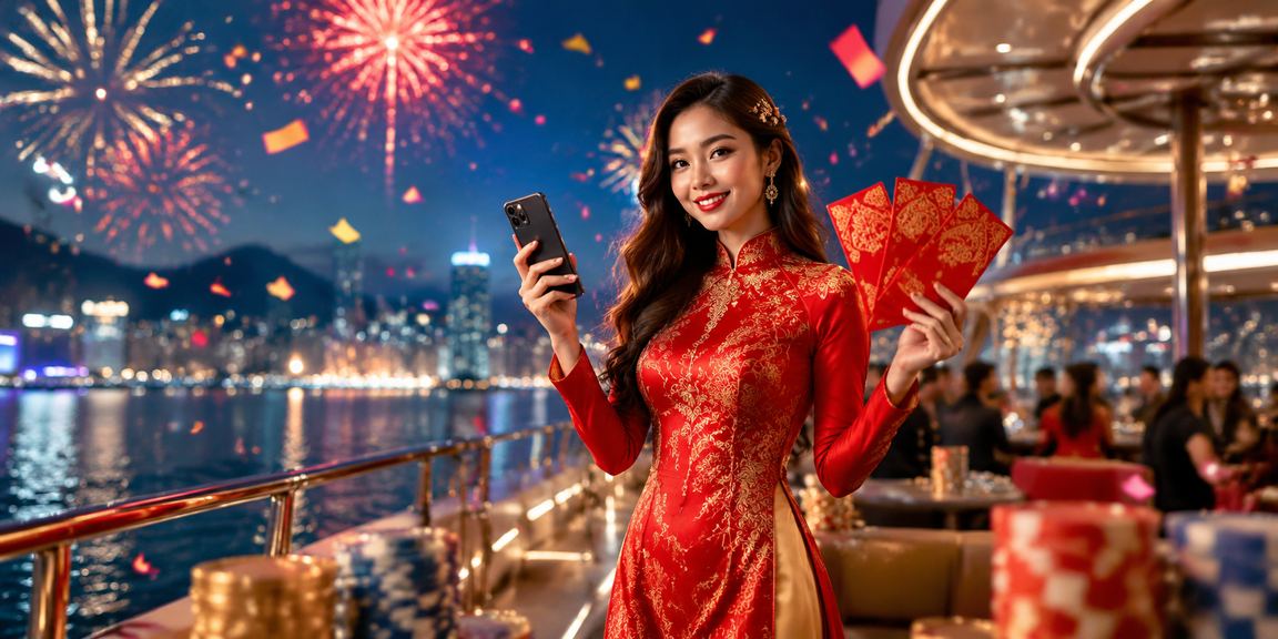 Người chơi nhận phong bì thưởng tại Nha Trang trong trang phục áo dài truyền thống